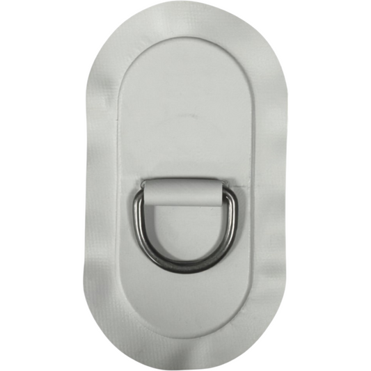 Z60351 - D-ring 53 mm oval, ljusgrått PVC material