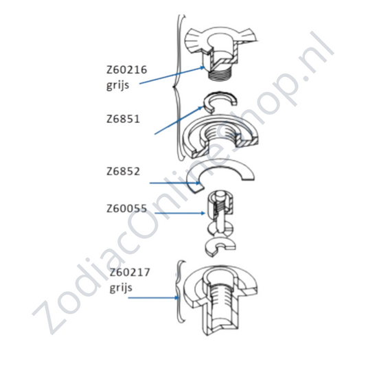 Z60217 - ventilhus - äldre ventiltyp