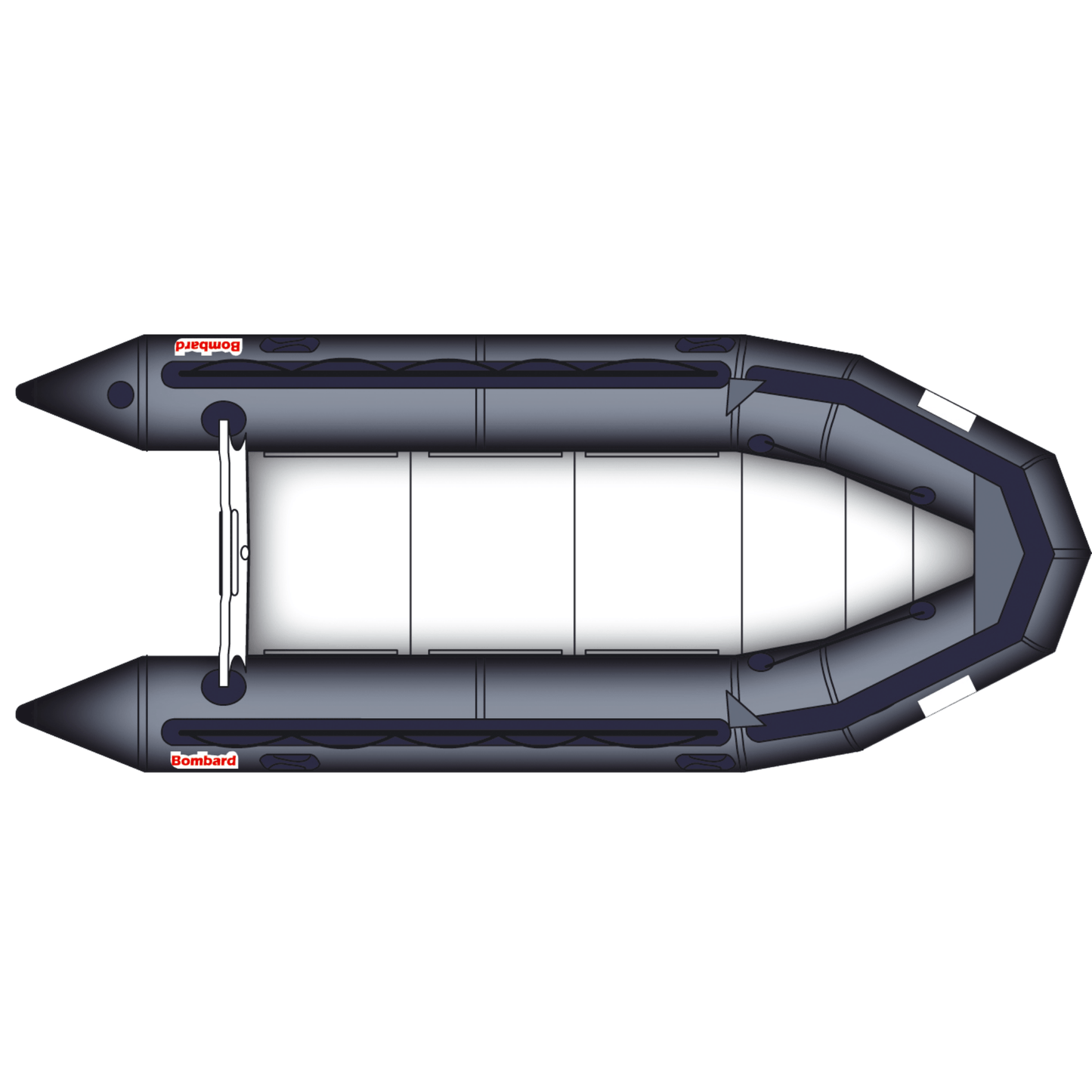 Bombard Commando C5 rubberboot met aluminium vlonderdelen en deelbare houten kiel