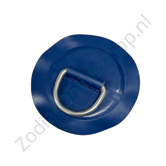 Z2314 - D-ring 53 mm rund, blått PVC material