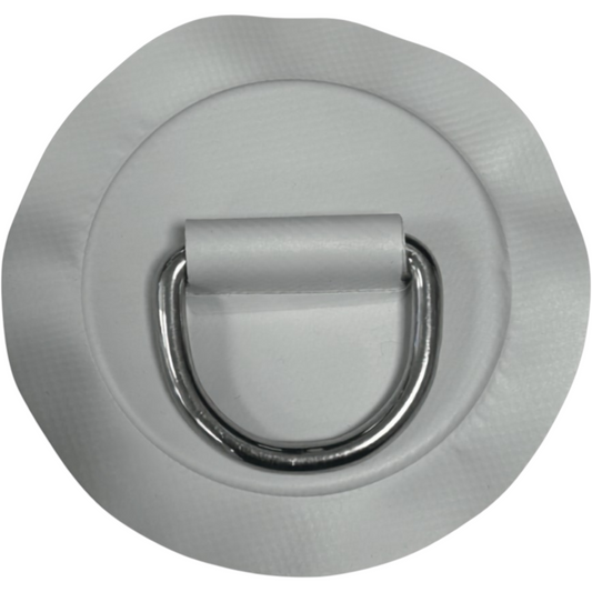 Z2303 - D-ring 53 mm rund, ljusgrått PVC material